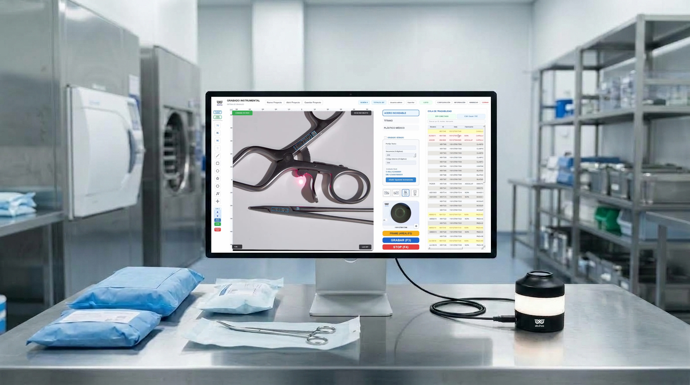 Suite Digital eBuho v2 en Central de Esterilización con Lector 4K